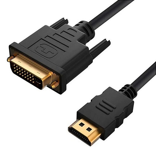 Cabo DVI-D Macho para HDMI Macho 1.8cm