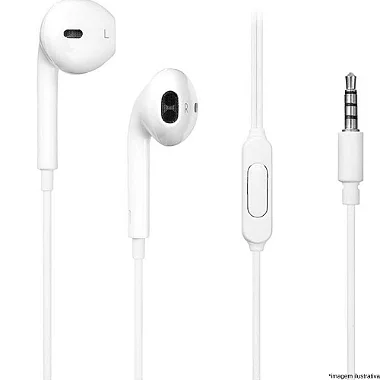 Fone de Ouvido Earphone Earbud Hands Free Branco Multilaser PH355