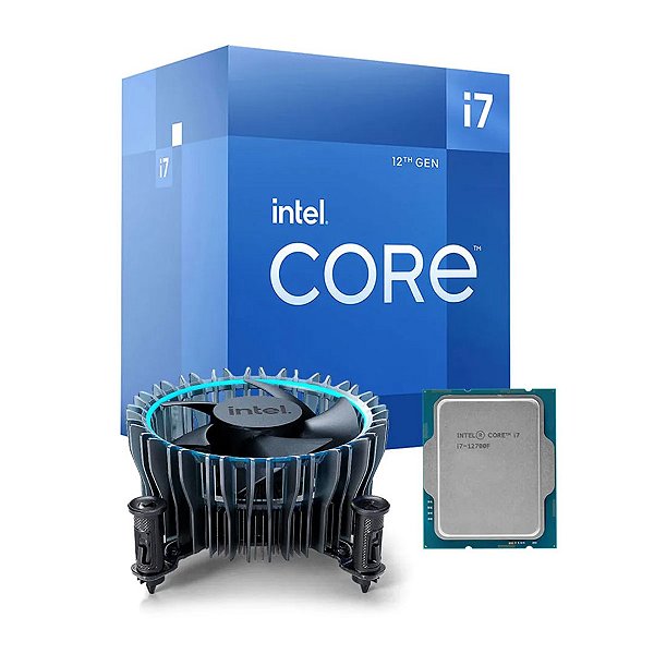 Processador Intel Core i7 12700F 2.1GHz 4.9GHz Turbo, 12ª Geração, 12 Cores, 20 Threads, LGA 1700, Com Cooler, BX8071512700F