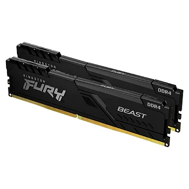 Memória Kingston Fury Beast 16GB, 3200MHz, DDR4, CL16, Black, KF432C16BB1/16