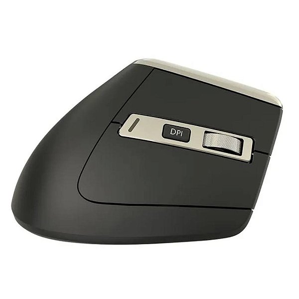 Mouse Sem Fio Ergonômico Vertical Multi MS900, Clique Silencioso, Conexão Bluetooth e USB, 3200dpi Ajustável, 6 Botões, Recarregável