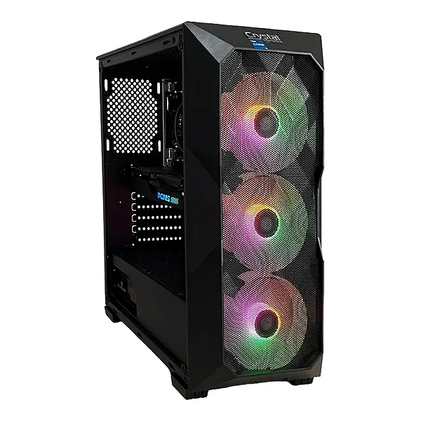 PC Gamer Crystal Intel Core i5 12400F NVIDIA GeForce RTX 3060, 16GB DDR4, SSD NVMe 512GB, Windows 11, Com Wi-Fi