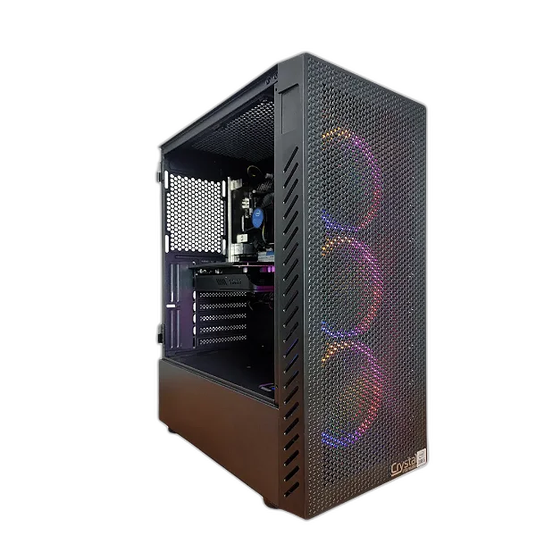PC Gamer Crystal Com Processador Intel Core i5 10400F, 16GB de Memória, Placa de Vídeo RX 550, Com Wi-Fi