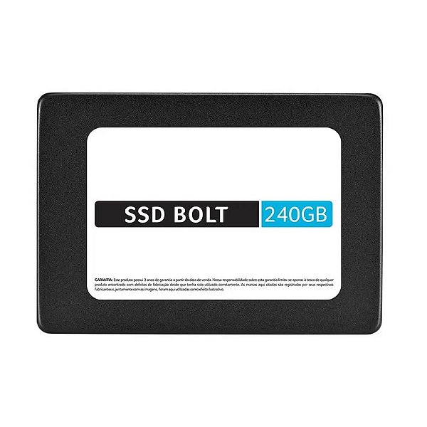 SSD Multilaser 240GB SATA, BOLT, Gravação até 400 MB/S - SS220