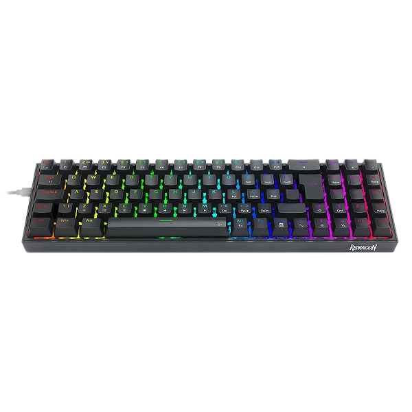 Teclado Gamer Mecânico Redragon Pollux, Switch Blue, RGB, ABNT2, Black, K628-RGB-B (PT-BLUE)