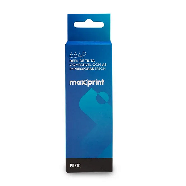 Refil de Tinta Compatível Epson 644 Preto 70ml, Para L200, L220, L110, L355