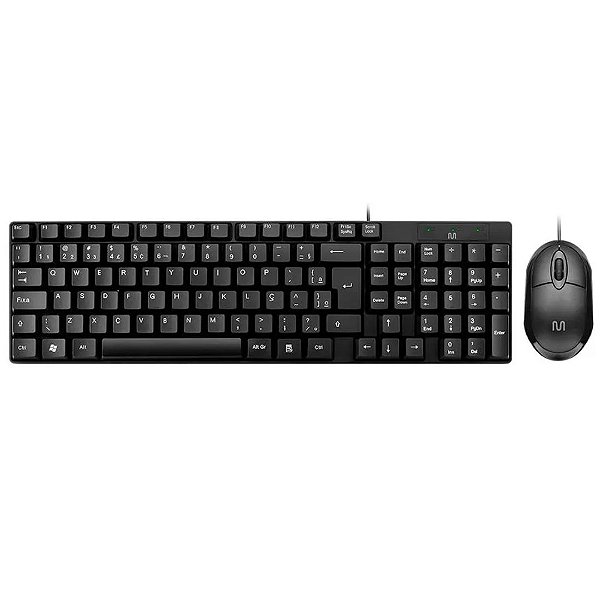 Teclado e Mouse com Fio Usb Cabo De 120cm 1200dpi Teclas Chocolate - TC309