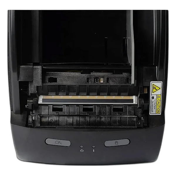 Impressora Bematech MP-4200 HS com cabos USB, Serial e Ethernet conectados