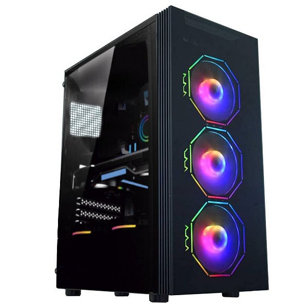 PC Gamer Crystal Com Processador AMD Ryzen5 7600X AM5, 16GB de Memória DDR5, Placa de Vídeo GTX 1650 4GBm Com Wi-Fi