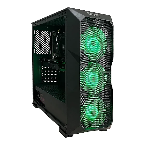 PC Gamer Crystal Com Processador Intel Core i5 12400F, 16GB de Memória, Placa de Vídeo RTX 3050, Windows 11, Com Wi-Fi