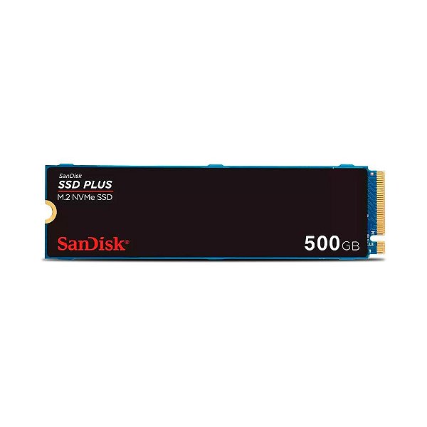 SSD 500GB SanDisk Plus NVMe, M.2, PCle, Gen3, SDSSDA3N-500G-G26