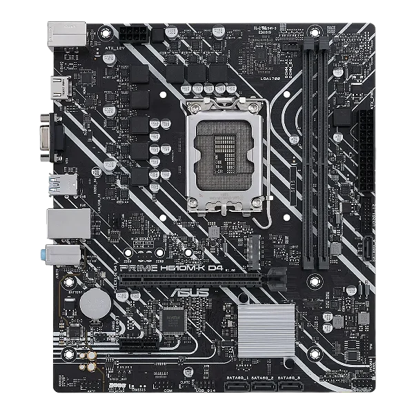 Placa-Mãe Asus Prime H610M-K D4, Intel LGA 1700, mATX, DDR4, HDMI e VGA, M.2, USB 3.2