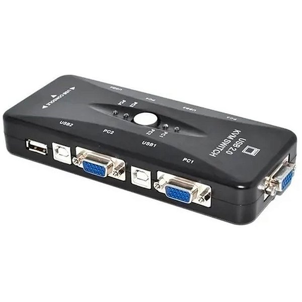 KVM 4 portas VGA e USB