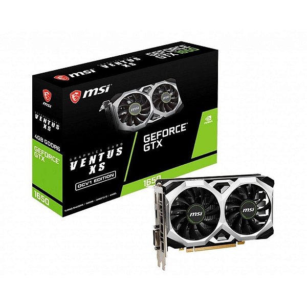 Placa de Video MSI GeForce GTX 1650 Ventus XS OCV3, 4GB, GDDR6, 128 bits, 912-V812-003