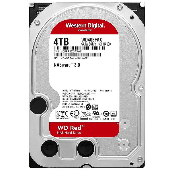 HD 4TB WD RED Plus para NAS de 3,5" da Western Digital WD40EFPX