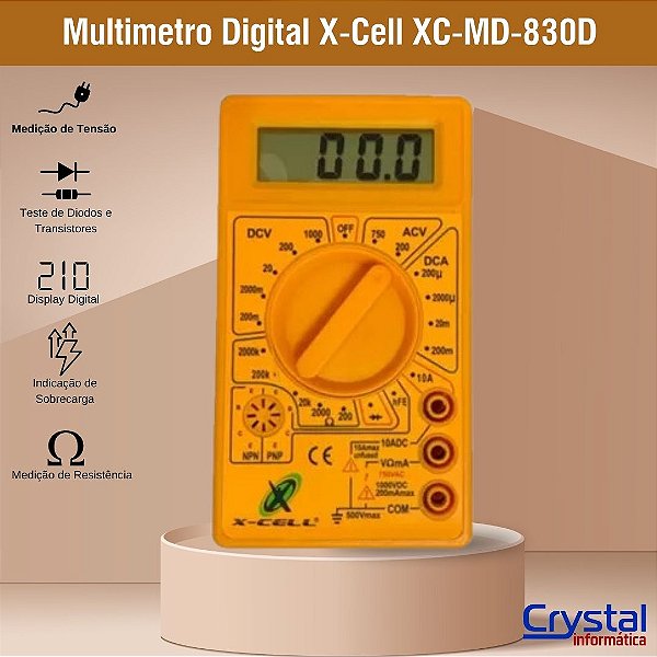 Multimetro Digital X-Cell XC-MD-830D