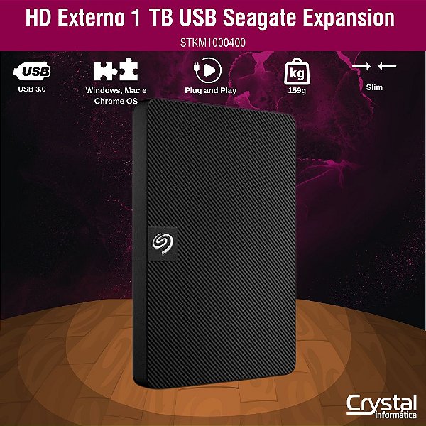 HD Externo 1TB Seagate Expansion STKM1000400 USB