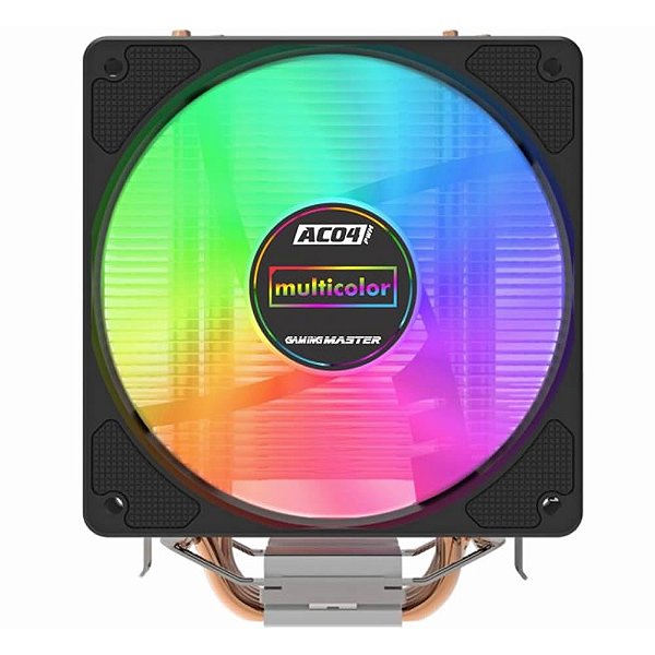 Cooler Para Processador K-Mex AC04, Rainbow, 120mm, Preto, AC04004400TXB0X