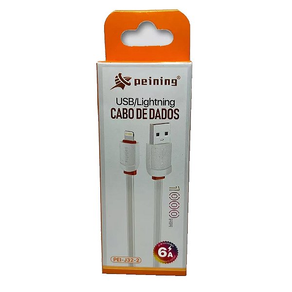 Cabo Carga e Dados Para iPhone iPad Lightning 1 Metro PEI-J32-2