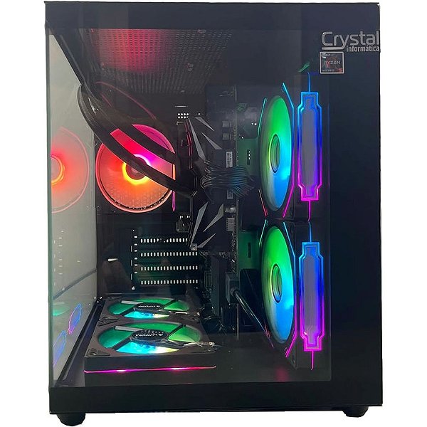 PC Gamer Crystal AMD Ryzen 5 8500G, 32GB DDR5, GPU Radeon 740M, SSD Nvme 512GB, Windows 11, Com Wi-Fi