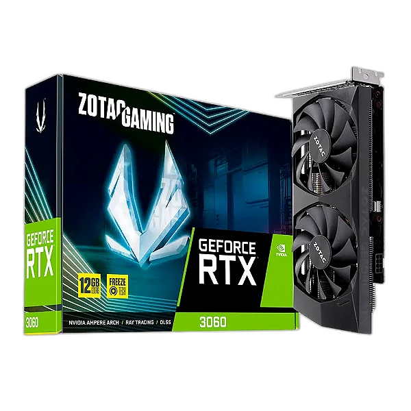 Placa de Vídeo Zotac Nvidia GeForce RTX 3060 12GB GDDR6 192Bits - ZT-A30600P-10M