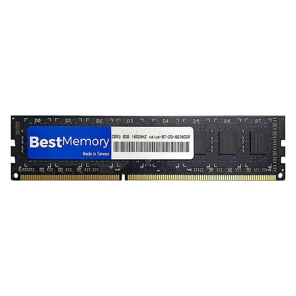 Memória 8GB DDR3 1600MHz Best Memory BT-D3-8G-1600V