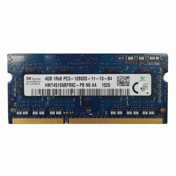 Memória Notebook 4GB DDR3 1600MHz 1.5V Hynix HMT451S6BFR8C-PB