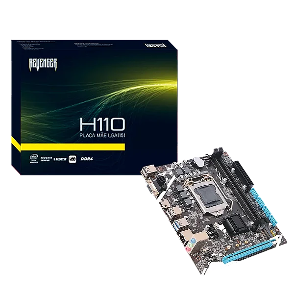 Placa Mãe LGA 1151 Chipset H110 Lan 1000 Revenger G-H110