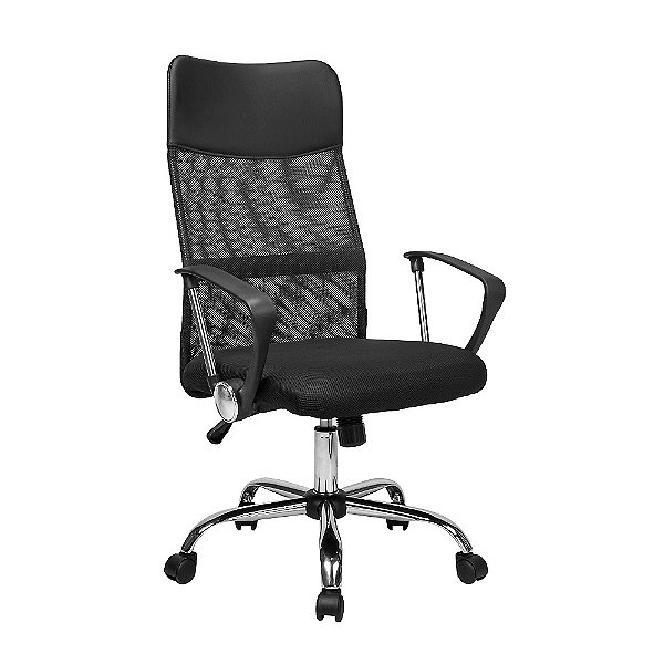 Cadeira Presidente Mesh Giratoria Preta MAXOFFICE