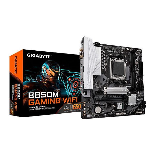 Placa Mãe Gigabyte B650M Gaming WIFI, Chipset B650, AMD AM5, M-ATX, DDR5
