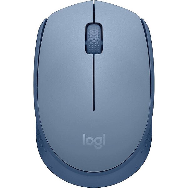 Mouse Sem Fio Logitech M170 Azul Claro com Design Ambidestro Compacto