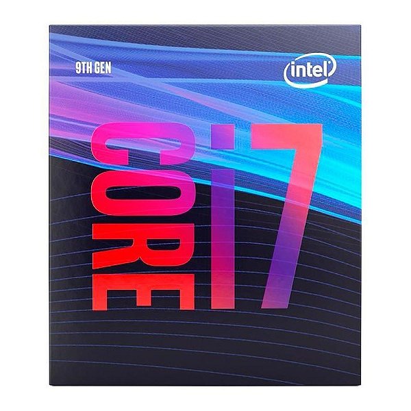 Processador Intel Core i7-9700, 8-Core, 8-Threads, 3GHz (4.7GHz Turbo), Cache 12MB, LGA1151, BX80684I79700