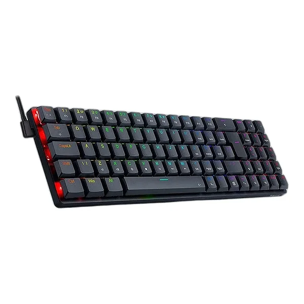 Teclado Mecanico Gamer Redragon Ashe, RGB, Switch Red, Preto, K626-KB-B-RED