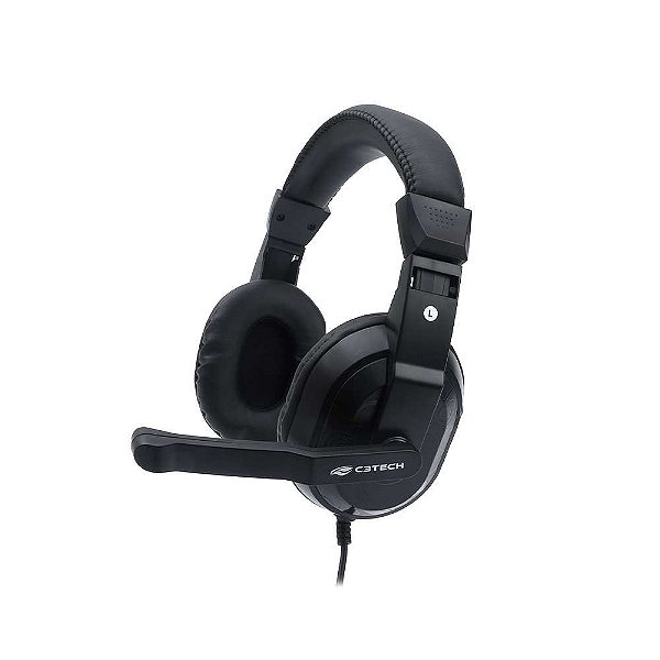 Headset Com Microfone C3Tech Conexão P2 PH-G12BK Preto