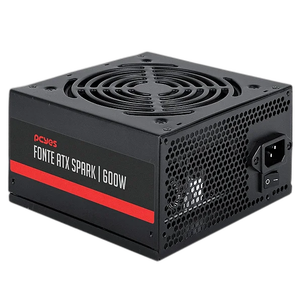 Fonte 600W PCYes Spark PFC Ativo PXSP600WPT