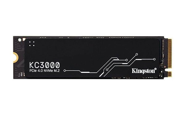 SSD Kingston 512GB KC3000, M.2 2280, PCIe 4.0 x4, NVMe, Leitura: 7000 MB/s, Gravação: 3900 MB/s SKC3000S/512G