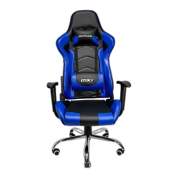 Cadeira Gamer Mymax MX7 Giratória Preto e Azul MGCH-002/BL