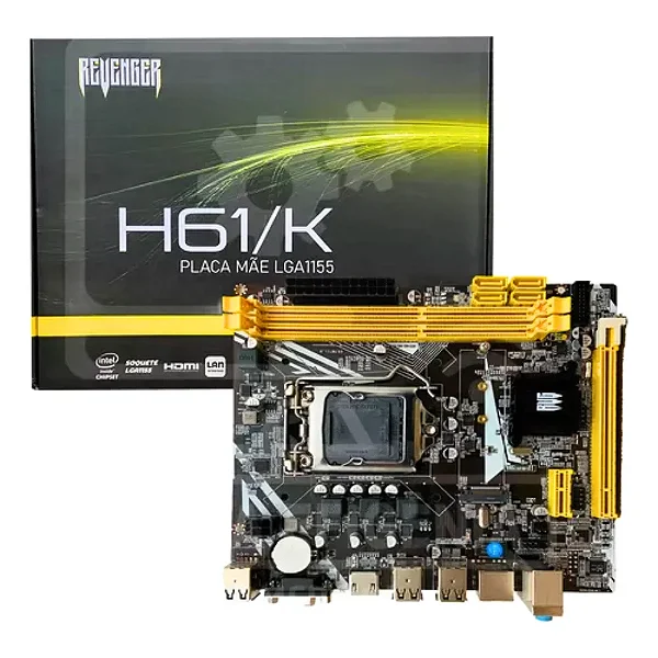 Placa Mãe LGA1155 Revenger G-H61/K LGA DDR3