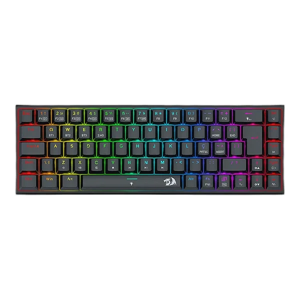 Teclado Mecânico Gamer Redragon Ryze Pro, RGB, Wireless, Bluetooth, Switch Brown, ABNT2, K633RGB-PRO