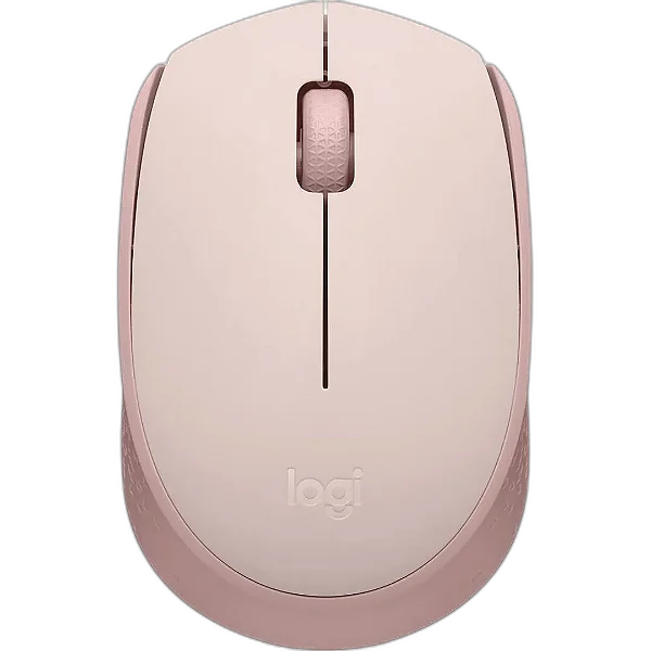Mouse sem fio Logitech M170 com Design Ambidestro Compacto, Conexão USB e Pilha Inclusa - Rosa