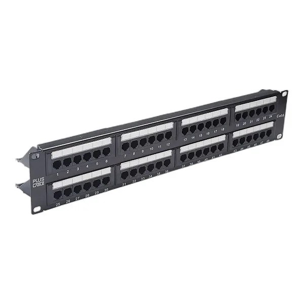 Patch Panel CAT6 48 Portas Com Guia LA-P648 PlusCable