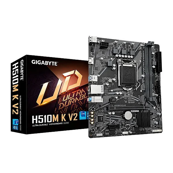 Placa Mãe Gigabyte Ultra Durable H510M K V2, Intel LGA 1200, mATX, Chipset H470, 2xDDR4
