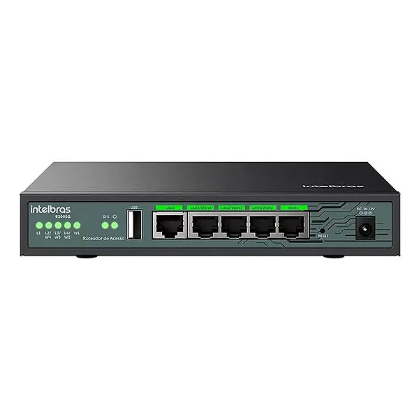 Roteador VPN Load Balance 5 Portas Gigabit Intelbras R3005G