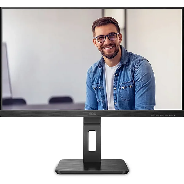 Monitor AOC 27 Polegadas IPS Ajuste de Altura, Pivotante, Multimídia, HUB USB 27P2Q