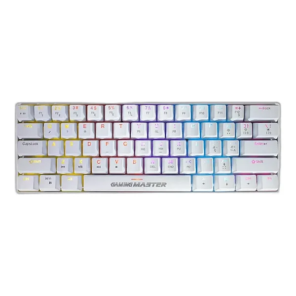 Teclado Gamer Mecânico K-mex Spectra Fury White KBW88