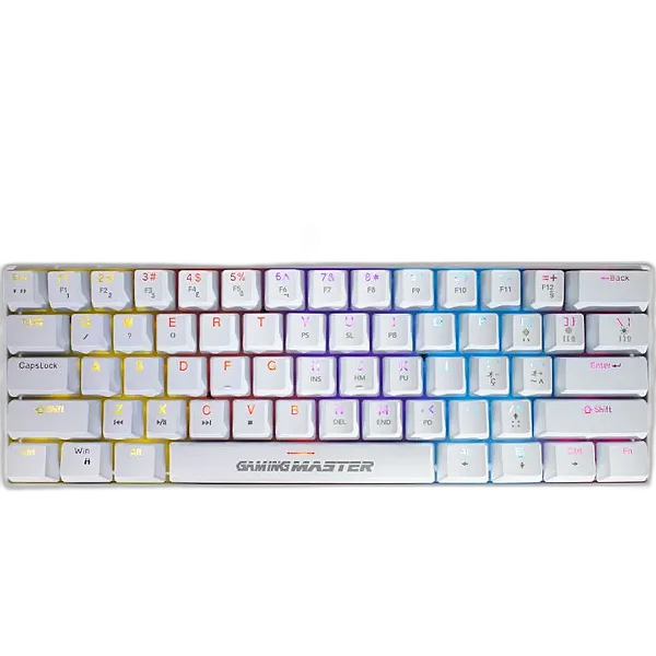 Teclado Gamer Mecânico K-mex Spectra Fury White KBW88
