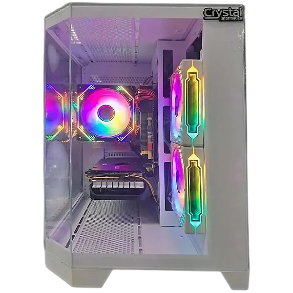 PC Gamer Barato Crystal Intel i7-4770, Placa de Vídeo RX 570, 16GB DDR4