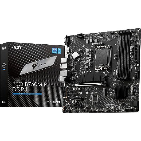 Placa Mãe MSI B760M-P Pro Séries LGA 1700 DDR4