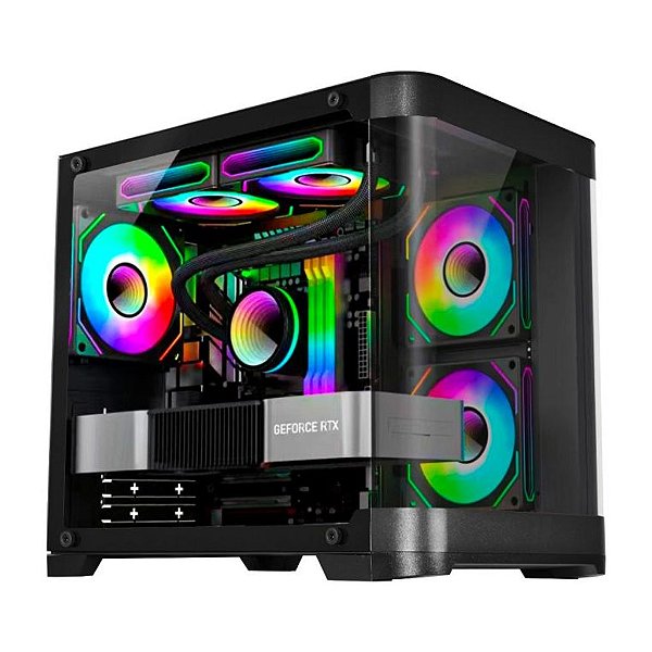 Gabinete Gamer K-mex Aquario Curva CG-01AG Sem FAN