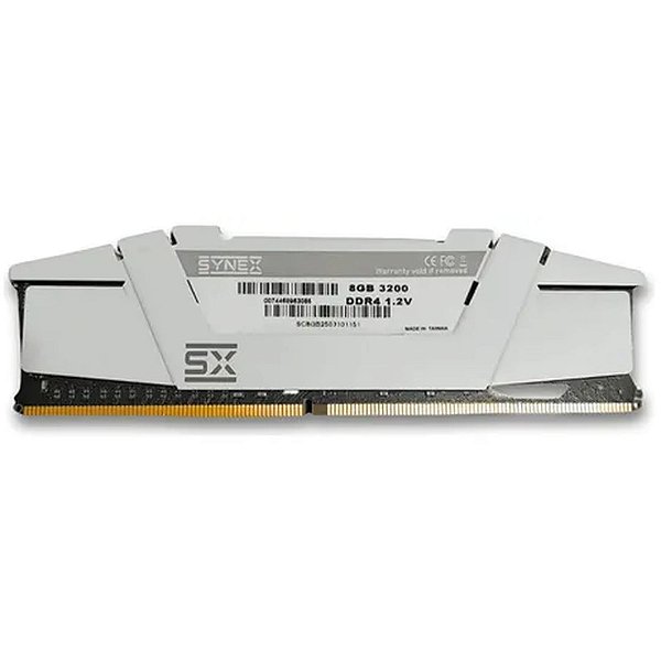 Memória 8GB DDR4 3200 MHz Synex Branco - RAM Gaming com Design Clean